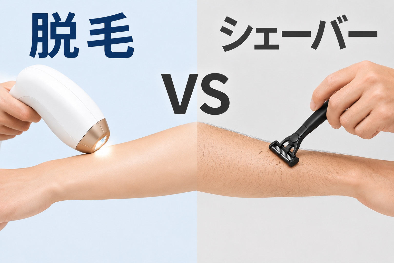 ヒゲ脱毛 vs シェーバー コスパ比較